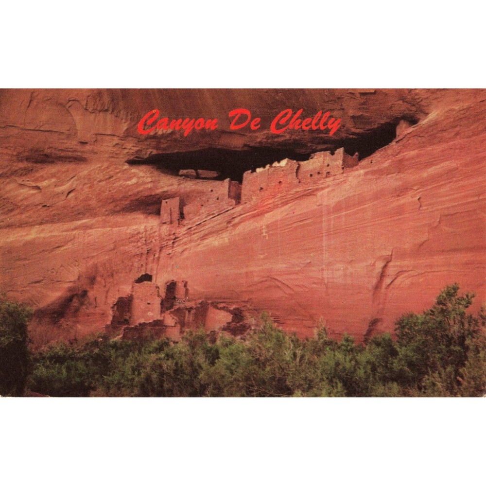 Vintage Canyon De Chelly White House Cliff Dwellings Postcard Arizona K-148 - Picture 1 of 2